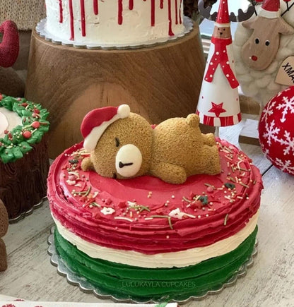 3D Sleeping Bear Cute Teddy Doll Silicone Mold for Mousse Cake, Candle, Desert Chocolate