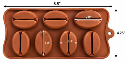7 Cavity Coffee Bean Silicone Mold for Chocolate Jelly Cake Decoration Mousse