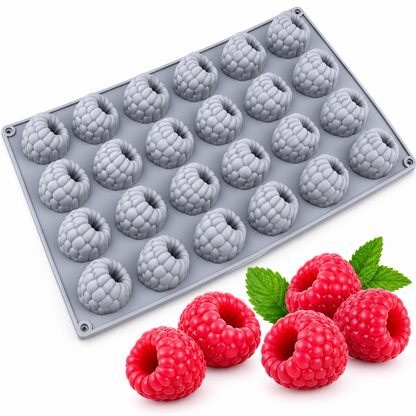 24 cavity Raspberry Silicone Mousse Mold Raspberry Shape Chocolate Cake Jelly Pudding