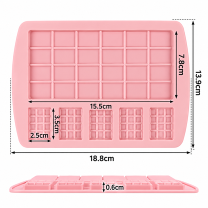 Chocolate Bar Silicone Mold, Large & Mini Chocolate Mould Tray, Dessert, Candy, Soap