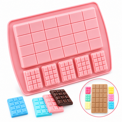 Chocolate Bar Silicone Mold, Large & Mini Chocolate Mould Tray, Dessert, Candy, Soap