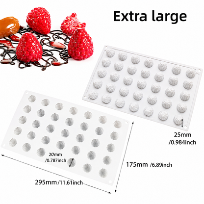35 Cavity Raspberry Fruit Entremet Silicone Mold