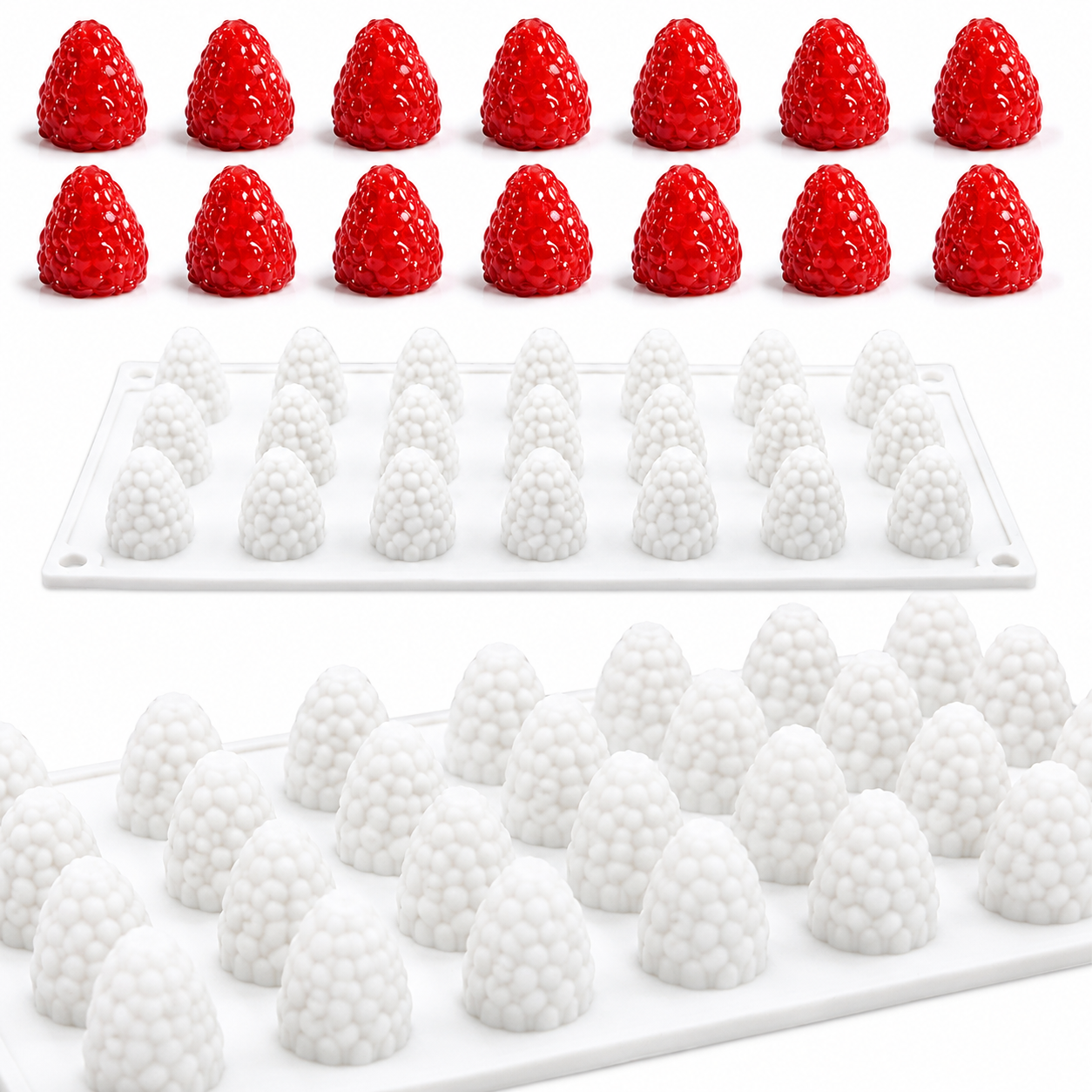 35 Cavity Raspberry Fruit Entremet Silicone Mold