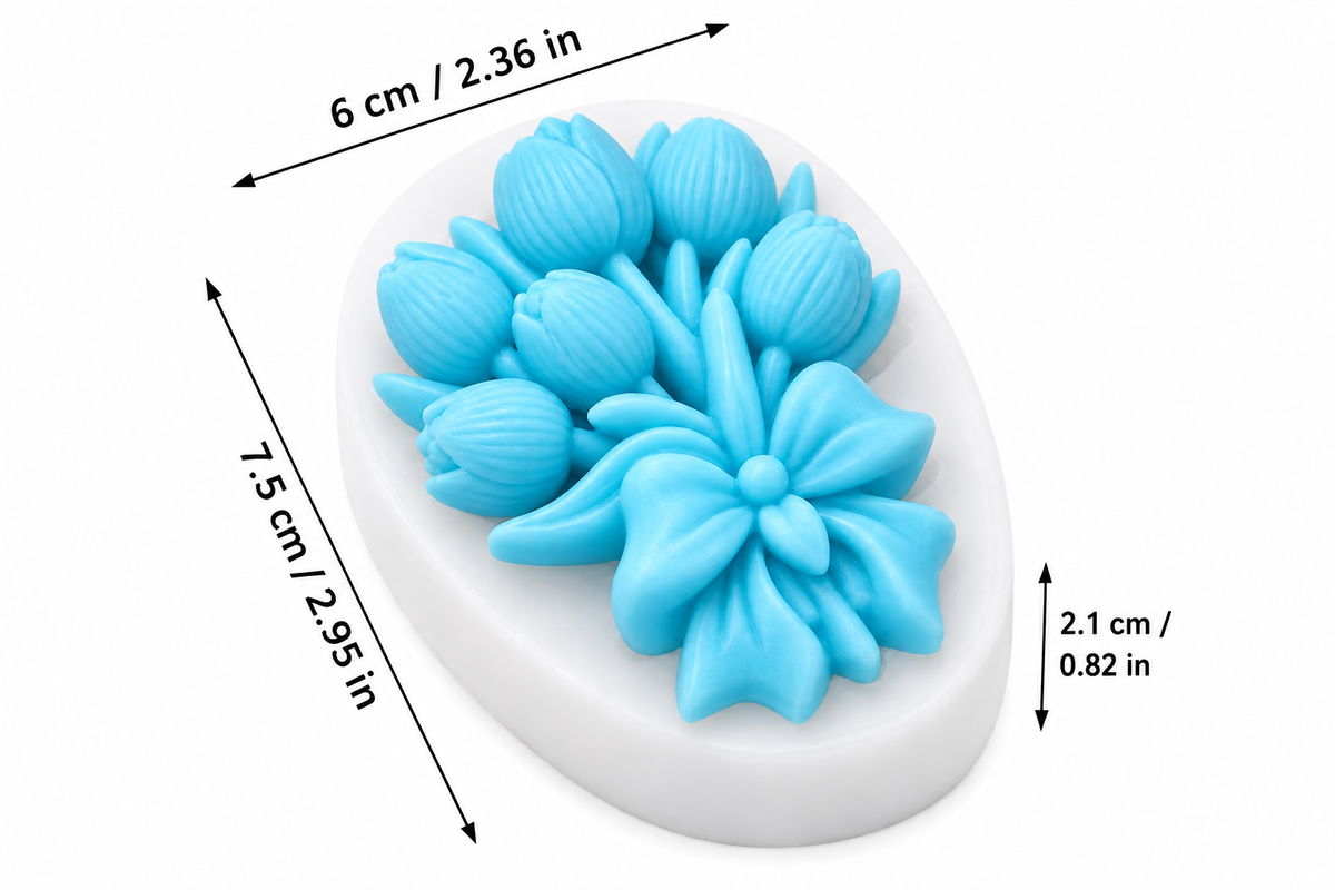 3D Flower Silicone Mould for Candle Making Floral Soap Resin Art and DIY Decorations