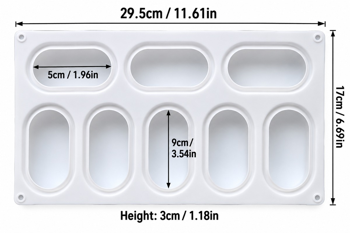 3D Oval Silicone Cake Mold for Chocolate Cake Pastry Pudding Jelly & Baking