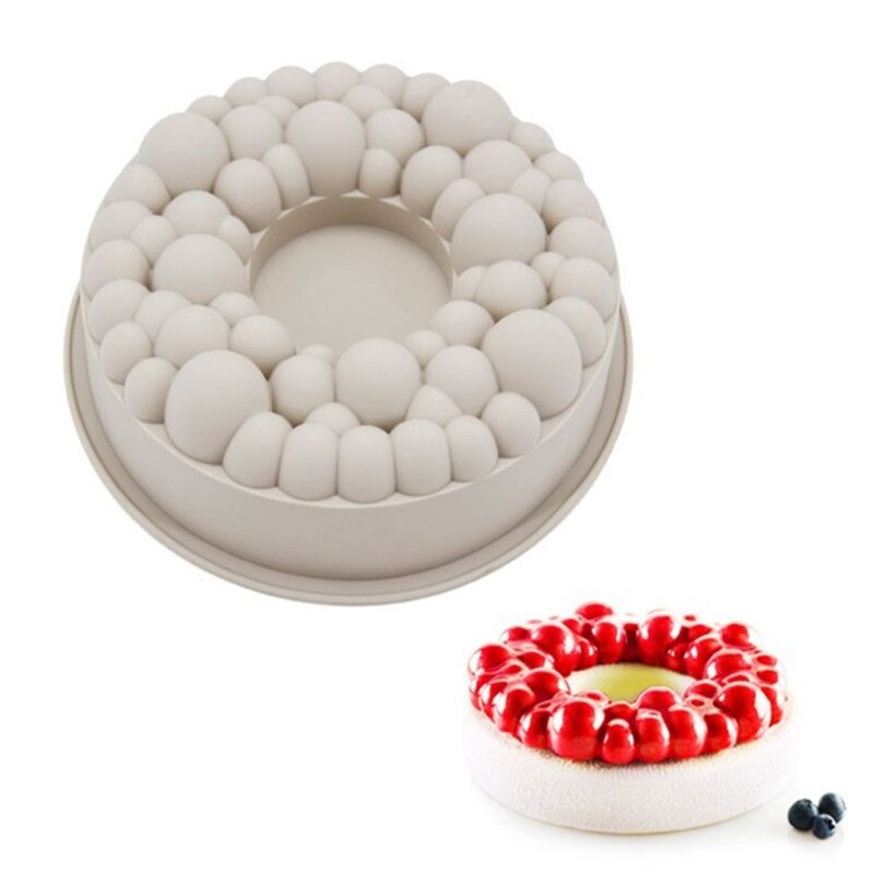 3D Cherry Bubble Crown Silicone Cake Mold Chocolate Pastry Jelly & Dessert Decoration