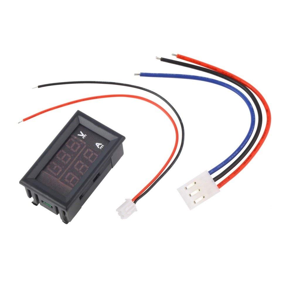 Digital Voltmeter (0-100V) and Ammeter (10A) Dual LED Voltage Current Measurement Module