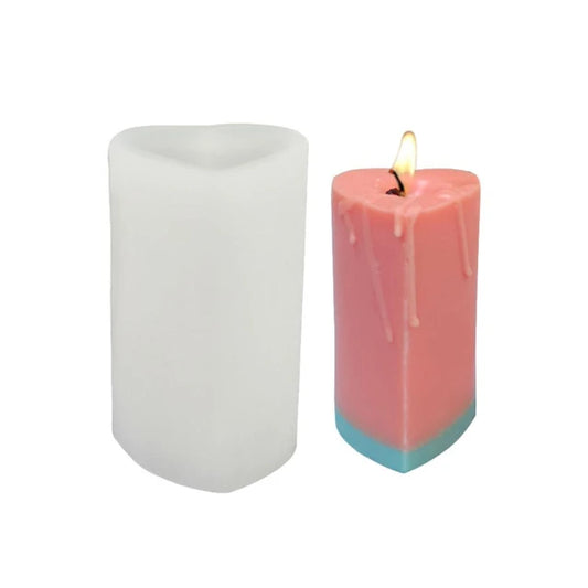 Heart Top Pillar Silicone Candle Mold Decorative Candles Home Decor & Handmade Crafts