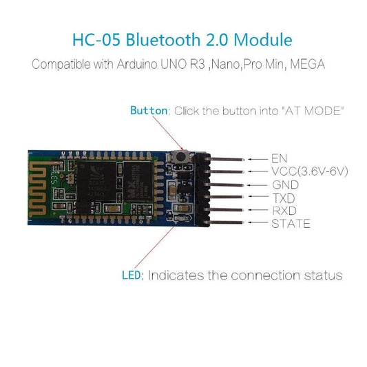 HC-05 6pin Bluetooth Module with Button