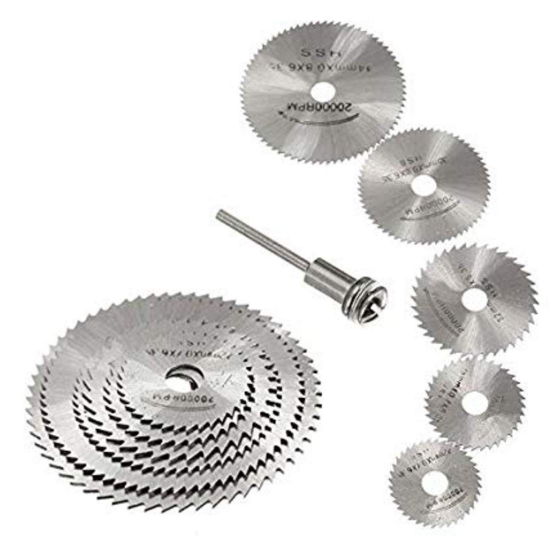 Pack 6 Pcs Set, 5X HSS Circular Wood Cutting Saw Blade Discs + 1X (Design No # 1, Pack 6 Pcs Set)