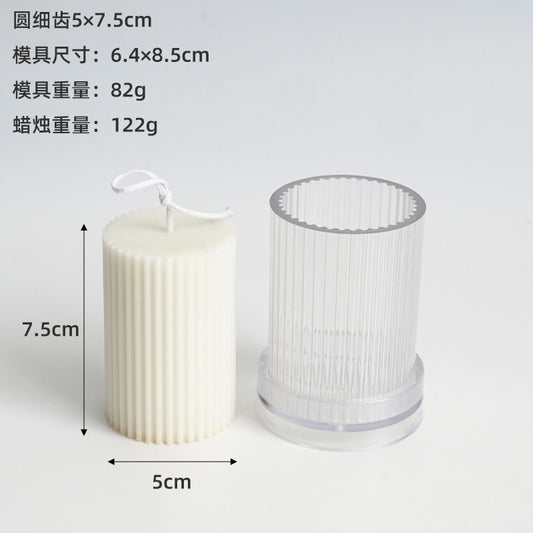 3D Pillar Cylinder Polycarbonate Candle Mould For Home Decoration - UG LAND INDIA