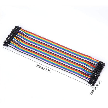 20CM DuPont Wire Color Jumper Cable 2.54mm 1P-1P Female to Female