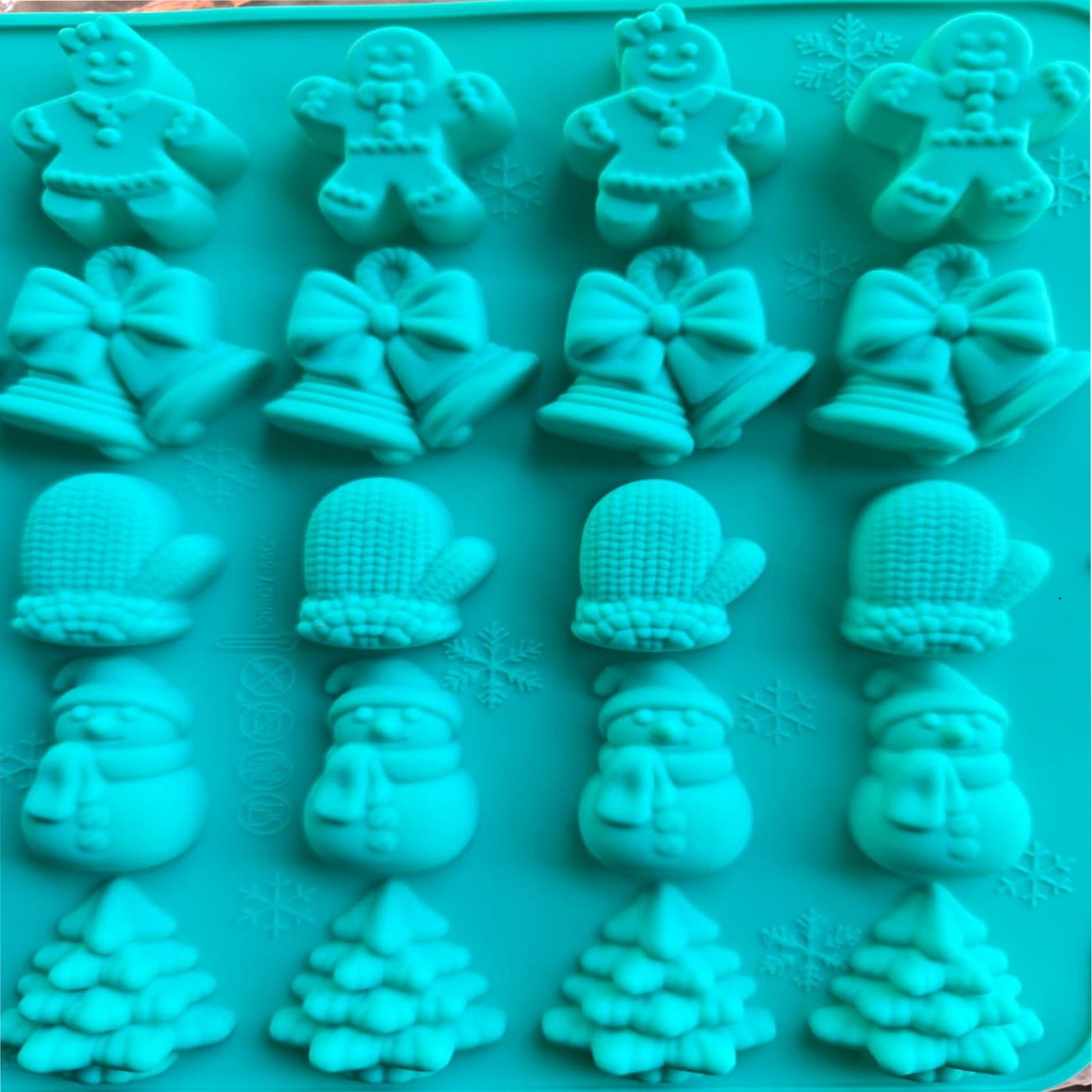 30 Cavity Multi Shape Christmas Theme Silicone Chocolate Candle Mold
