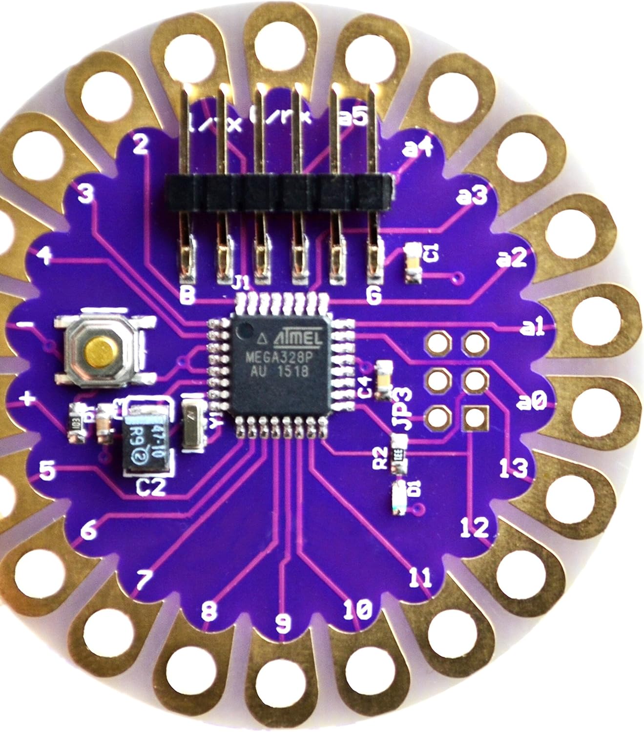 LilyPad 328 Main Board ATmega328P ATmega328 16M DIY Kit Micro USB ATtiny85 LilyTiny Main Board Buzzer WS2812 RGB TEMT6000 (1PCS ATMEGA328P)