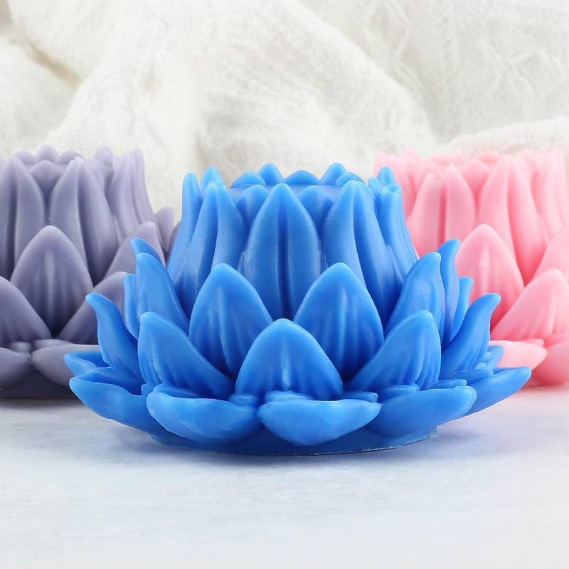 3D Lotus Flower Silicone Candle Mould for Candle Making Soap Resin Art & DIY Crafts