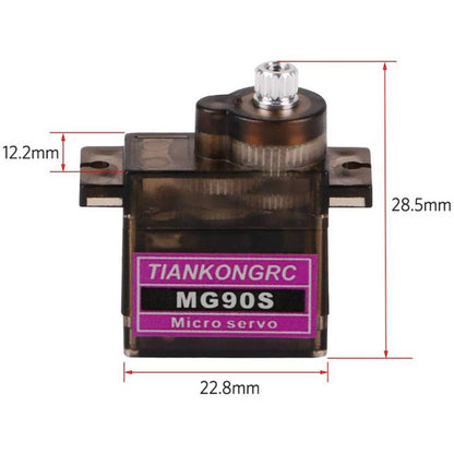 MG90S Micro Digital Servo Motor (360° Continuous Rotation)