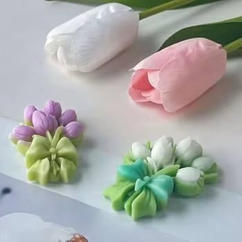 3D Flower Silicone Mould for Candle Making Floral Soap Resin Art and DIY Decorations