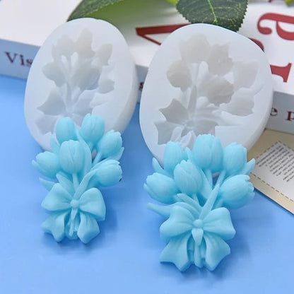 3D Flower Silicone Mould for Candle Making Floral Soap Resin Art and DIY Decorations