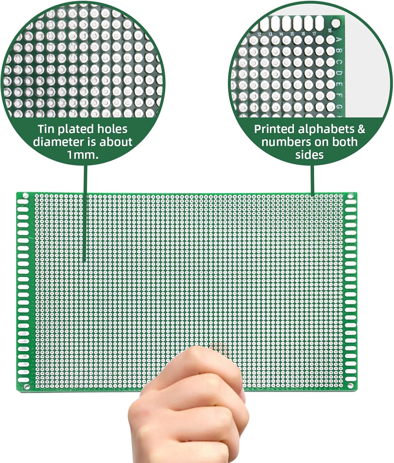 12x18 cm Double Sided PCB Board,Tinned Prototype Diy Universal FR4 Printed Circuit PCB Board Protoboard pcb kit Electronic Board compatible