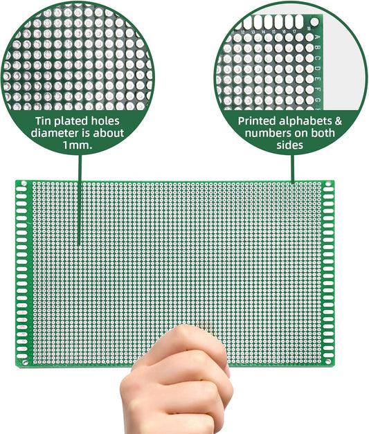 12x18 cm Double Sided PCB Board,Tinned Prototype Diy Universal FR4 Printed Circuit PCB Board Protoboard pcb kit Electronic Board compatible