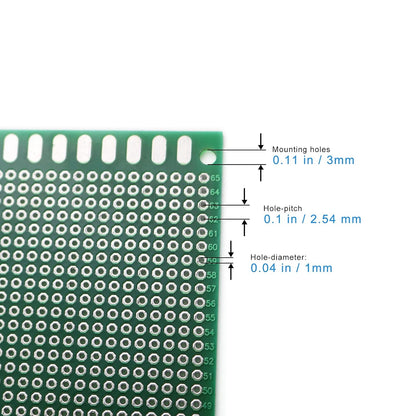 13x25 cm Double Sided PCB Board,Tinned Prototype Diy Universal FR4 Printed Circuit PCB Board Protoboard pcb kit Electronic Board compatible