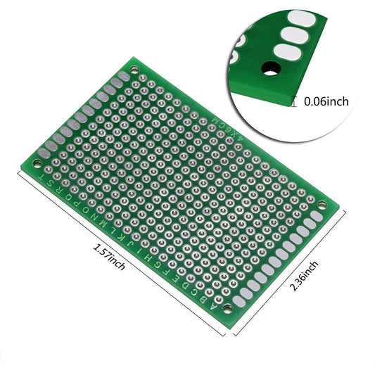 PCB Prototype Board, Double Sided PCB Proto Board for DIY Solder Breadboard, 4cm X 6cm(1.574" X 2.362") Universal Printed Circuit Board