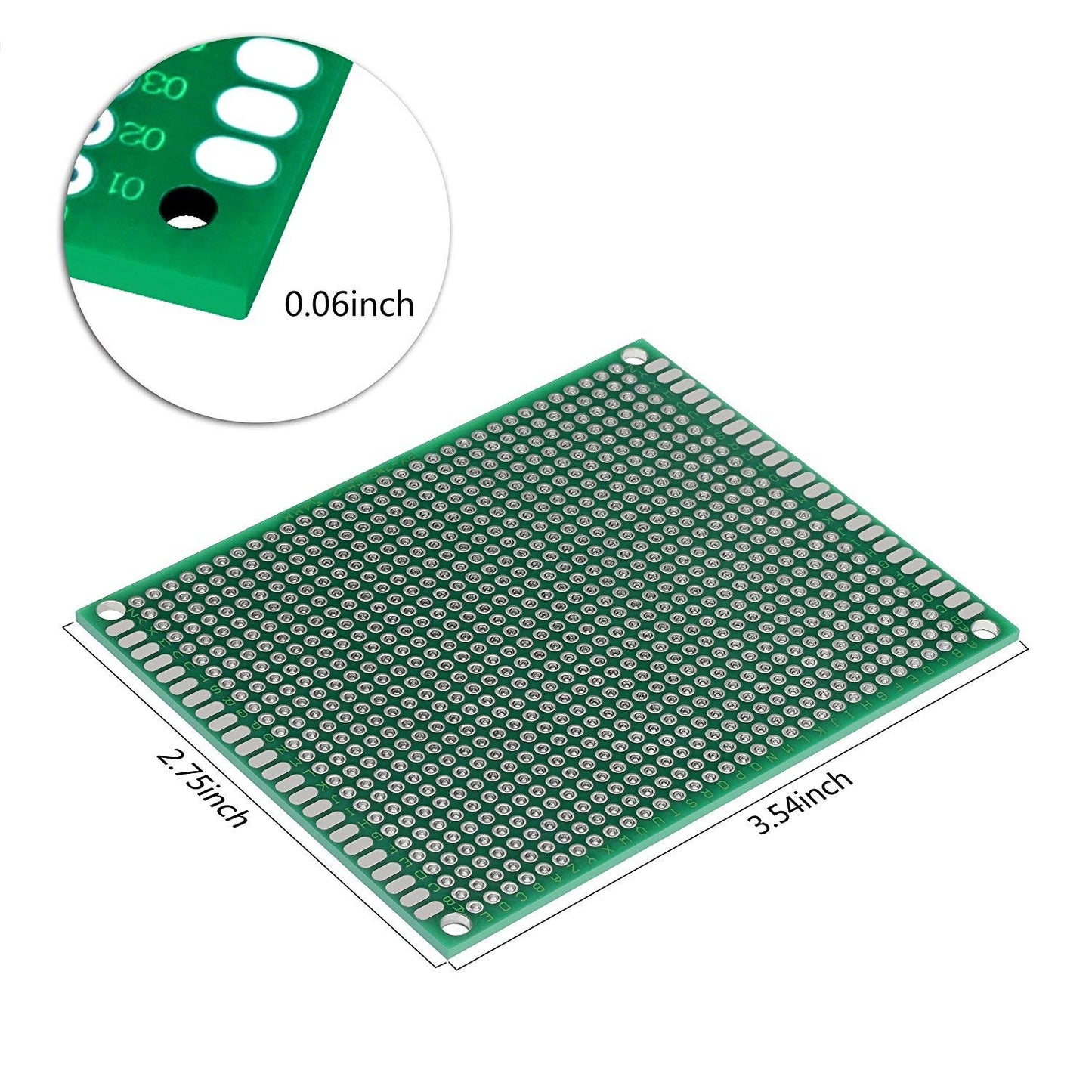 PCB Prototype Board, Double Sided PCB Proto Board for DIY Solder Breadboard, 7cm X 9cm(2.756" X 3.543") Universal Printed Circuit Board