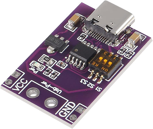 Type-C QC AFC PD to DC Fast Charge Decoy Trigger Polling Detector USB-PD Notebook Power Supply Change Board Module Support 5V 9V 12V 15V 20V Fixed Voltage Output