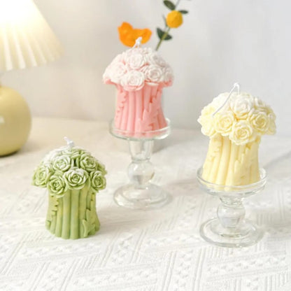 3D Rose Bouquet Candle Mold DIY Candle Making Floral Decorations & Handmade Gifts