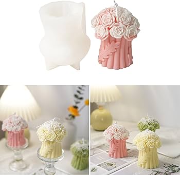 3D Rose Bouquet Candle Mold DIY Candle Making Floral Decorations & Handmade Gifts
