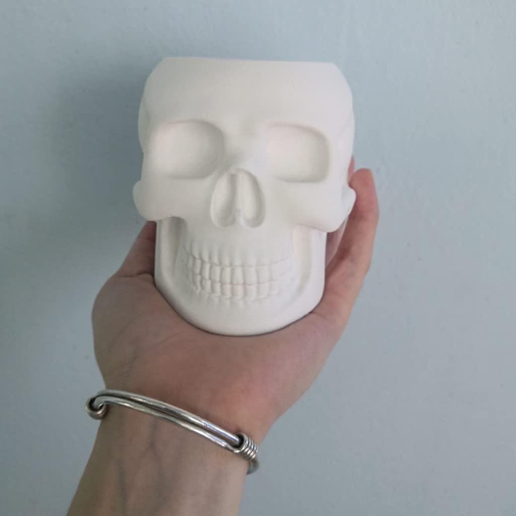 3D Skull Head Silicone Candle Mold DIY Candles Wax Soap Resin & Decorative Crafts (Large)