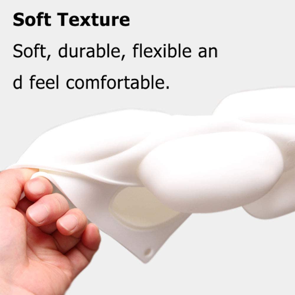 6 Cavity Stone Shape Silicone Mousse Cake Mold Chocolate Dessert Pudding Jelly