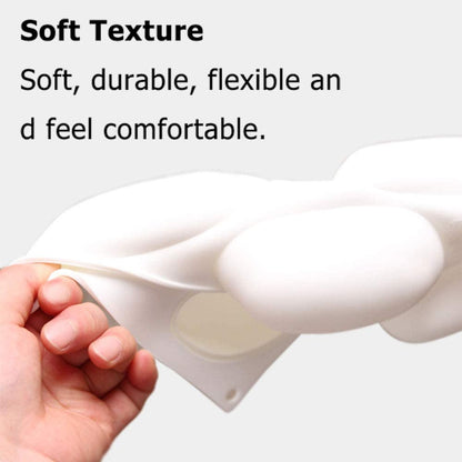 6 Cavity Stone Shape Silicone Mousse Cake Mold Chocolate Dessert Pudding Jelly