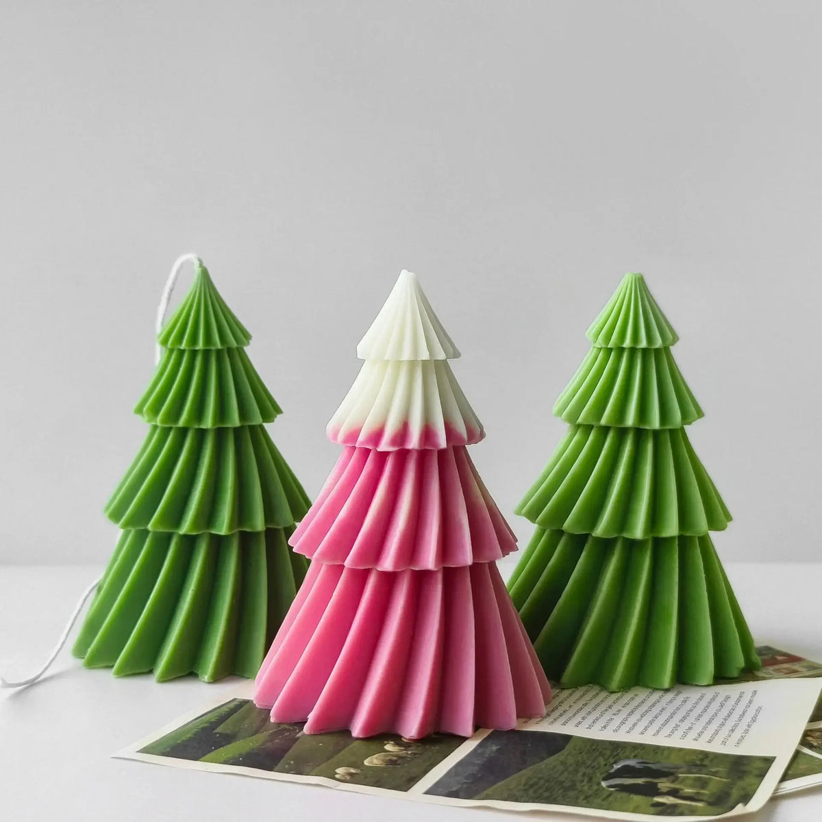 LARGE 3D Layered Christmas Tree Silicone Candle Mould for DIY Festive Decor Wax Candles