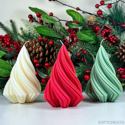 3D Conical Silicone Candle Mould, Spiral Cone Shape Silicone Candle Molds