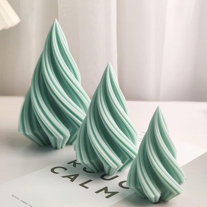 3D Conical Silicone Candle Mould, Spiral Cone Shape Silicone Candle Molds
