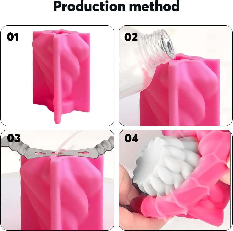 3D Conical Silicone Candle Mould, Spiral Cone Shape Silicone Candle Molds