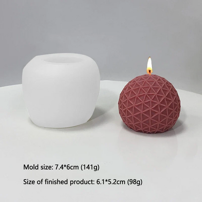 3D Geometric Sphere Silicone Candle Mold  DIY Scented Aroma Candles Home Decor