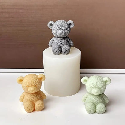 3D Feather Teddy Bear Silicone Mold for Candle Making Soap Making Resin Art & DIY Crafts