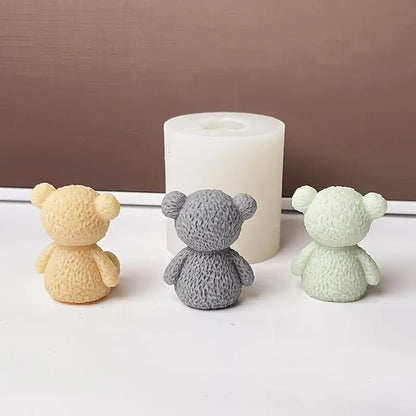 3D Feather Teddy Bear Silicone Mold for Candle Making Soap Making Resin Art & DIY Crafts