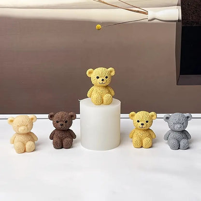3D Feather Teddy Bear Silicone Mold for Candle Making Soap Making Resin Art & DIY Crafts