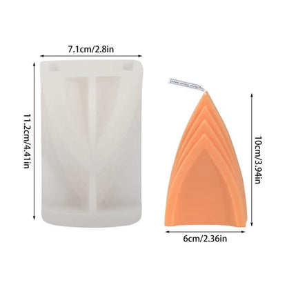 3D Tunnel Door Scented Candle Mold DIY Triangle Abstract Aroma Candle Mold