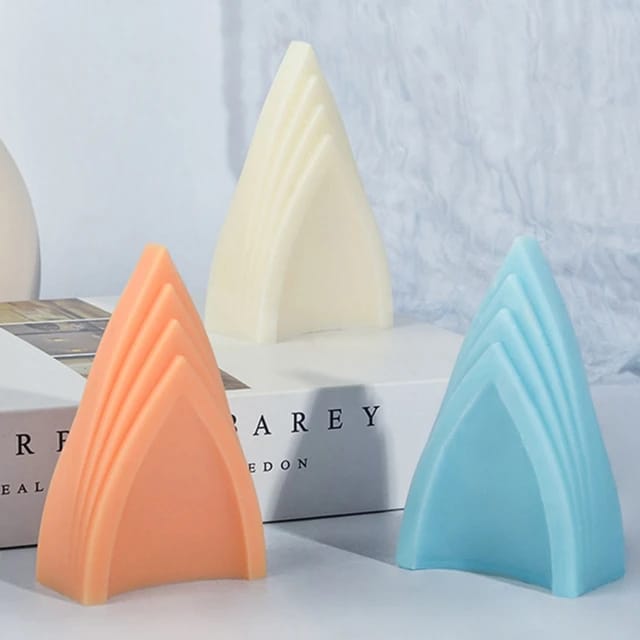 3D Tunnel Door Scented Candle Mold DIY Triangle Abstract Aroma Candle Mold