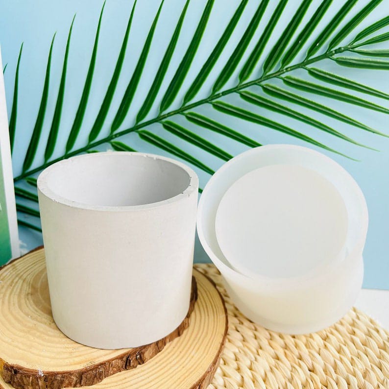 Cylinder Planter Silicone Mould for Decorative Pots Mini Plant Holders and DIY Home Decor