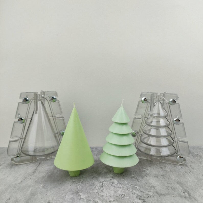 3D Christmas Tree Polycarbonate Candle Molds Scented Candle Making Mould - UG LAND INDIA