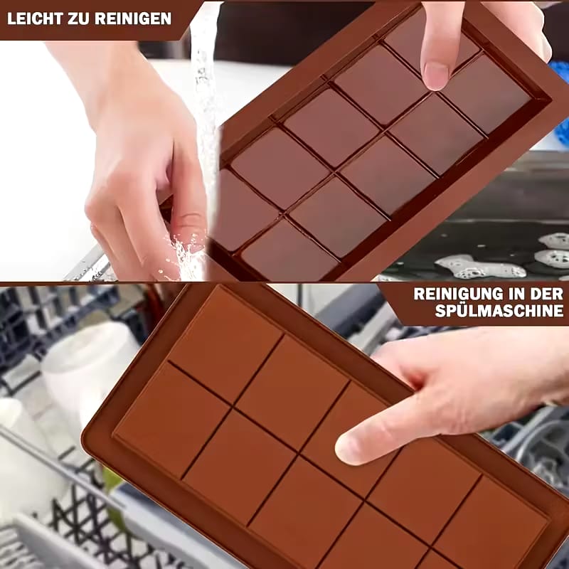 Large Rectangular Chocolate Bar Silicone Mold Chocolate Kunafa Candy Dessert Brownie