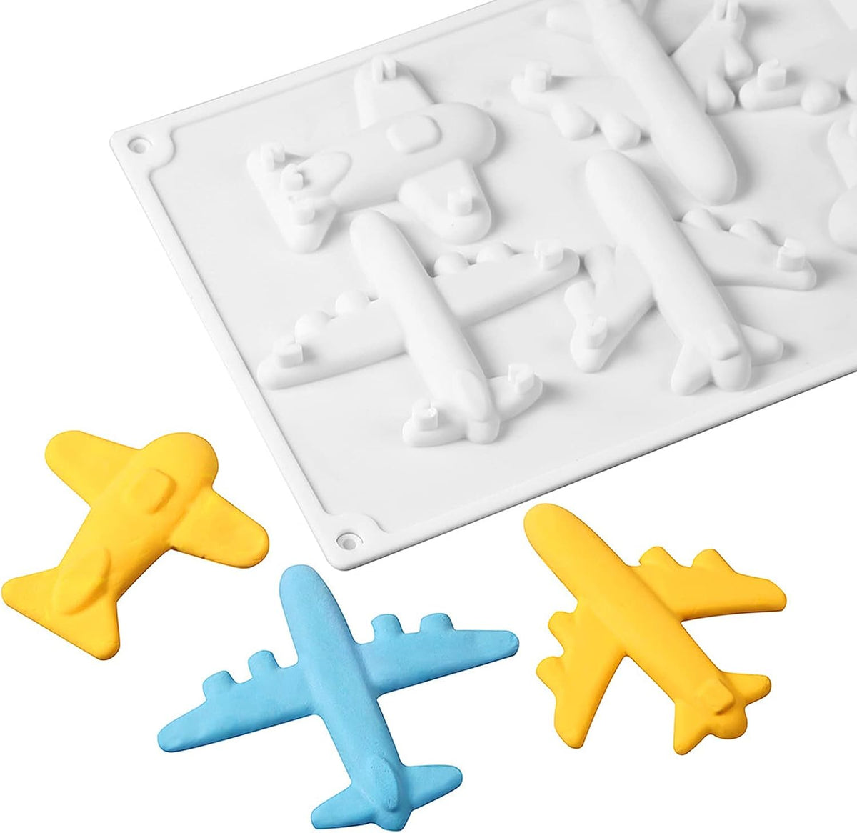 6 Cavity Airplane Silicone Mould Chocolate Candy Cake Decoration Jelly Soap