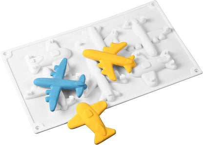 6 Cavity Airplane Silicone Mould Chocolate Candy Cake Decoration Jelly Soap
