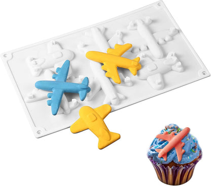 6 Cavity Airplane Silicone Mould Chocolate Candy Cake Decoration Jelly Soap