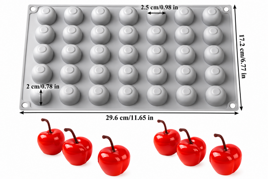 35 Cavity Cherry Silicone Mould for Chocolate Candy Cake Decoration and Homemad Dessert